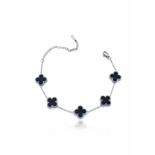 Pulseira Feminina 5 Trevos Inspiração em Aço Inoxidável 316L - Não Escurece em Oferta na Shopee