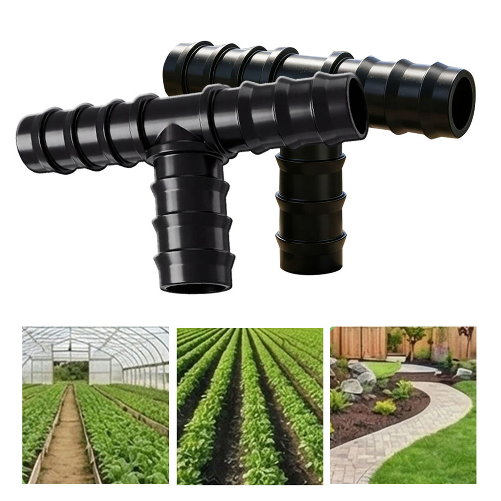 Articulações em T de 50 3/8 polegada para irrigação, adequadas para mangueira de irrigação por gotejamento de 16 mm