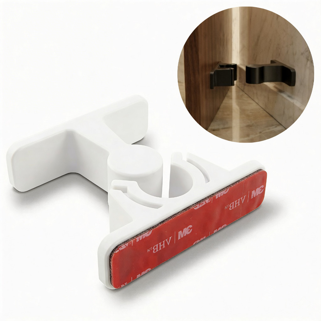 Trava Para Porta Fixador Prendedor de Porta Acompanha Fita Dupla Face Cor Branca em Oferta na Shopee