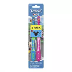ESCOVA DENTAL ORAL-B KIDS MICKEY MACIA COM 2 UNIDADES
