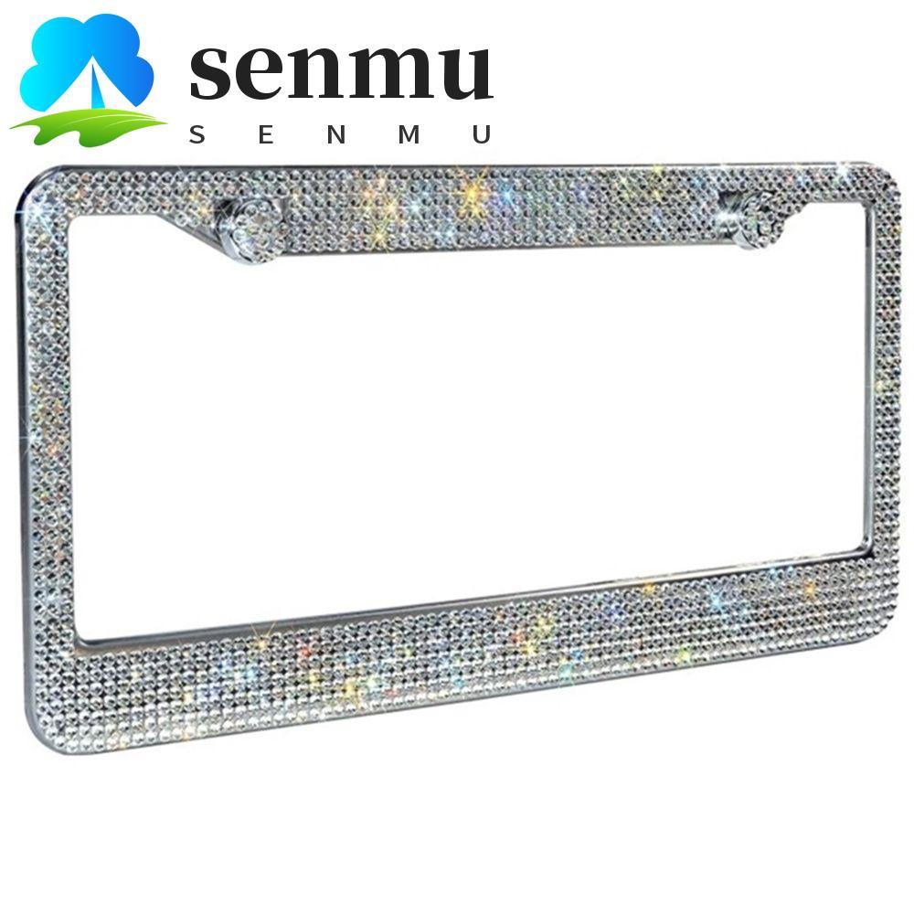 SENMU Moldura Da Placa De Licença Feminina Decoração Exterior Para Canadá Strass Luxo Cristal Bling