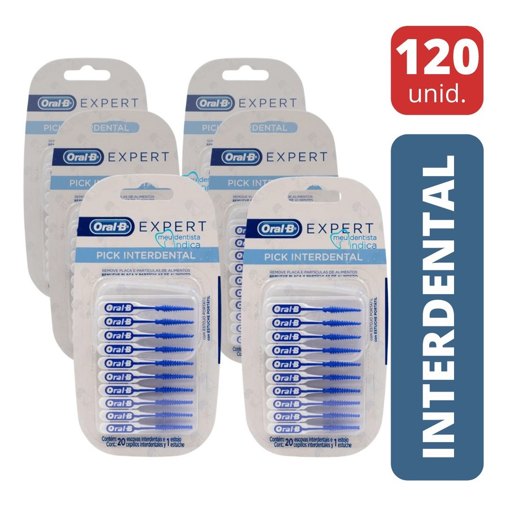 Interdental Oral B Pick Expert - 120 Unidades ( 6 Cartelas)