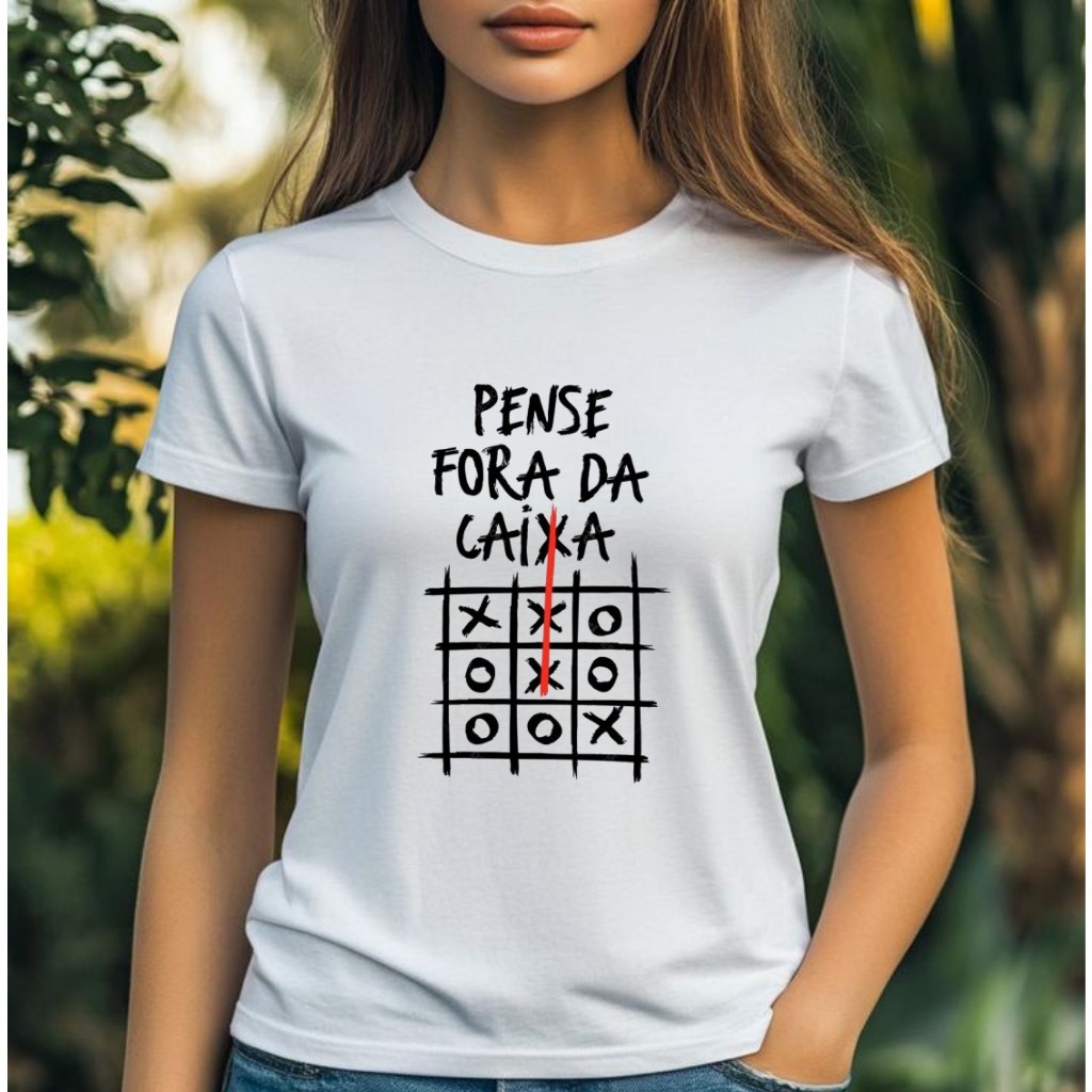 Blusa tshirt feminina PENSE FORA DA CAIXA,CAMISETA UNISSEX camiseta tshirt cristã, gospel plus size