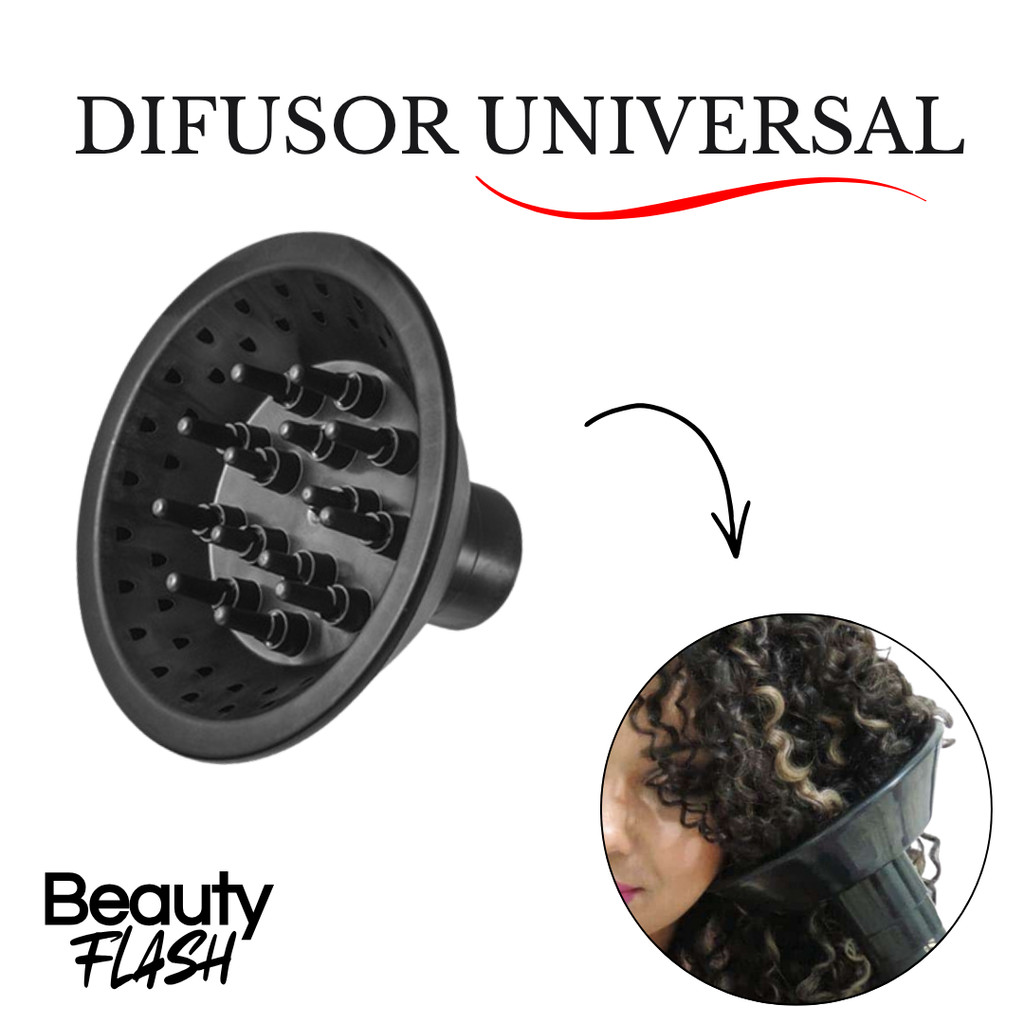 Difusor De Cachos Universal Para Secador Profissional Anti Frizz Definição Cabelos Crespos Cacheados