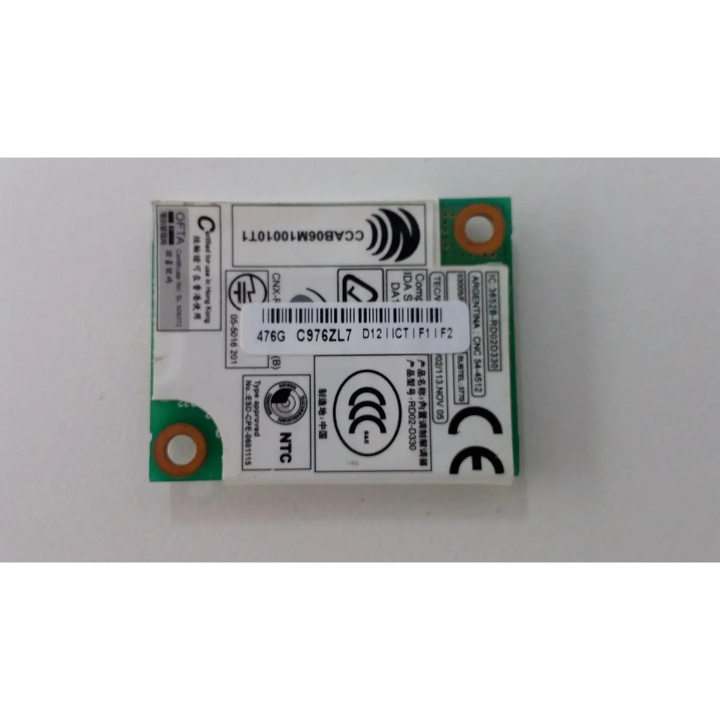Modem 56k Rd02-d330 Notebook Aspire 5315 Icl50 - Sku 12335