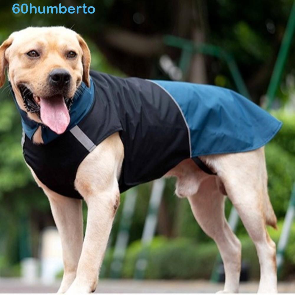 Jaqueta De Chuva Para Cães HUMBERTO , Capa Impermeável Ajustável À Prova De Vento Reflexiva Com Furo Trela