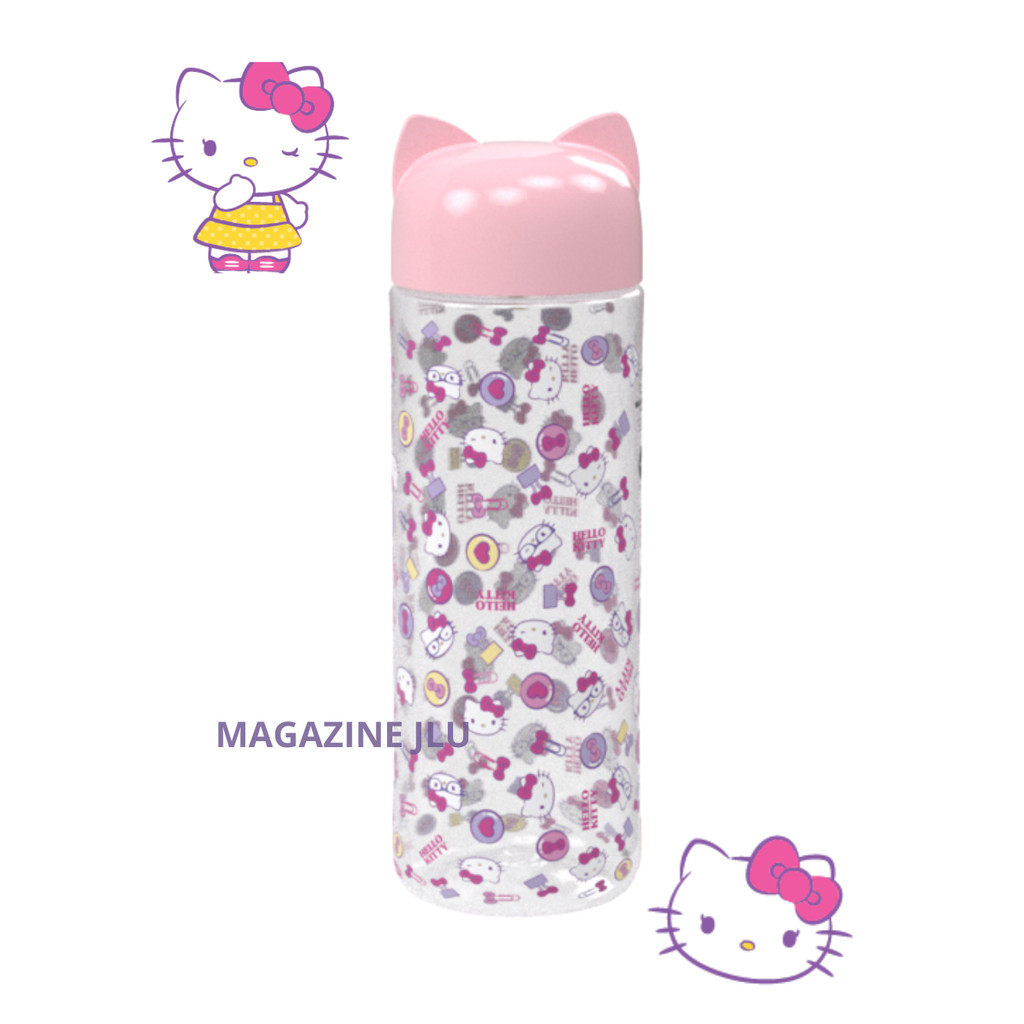Garrafa Hello Kitty Garrafa 500ml Sanduicheira Infantil Escolar Plasútil Lanche Agua Suco Escola