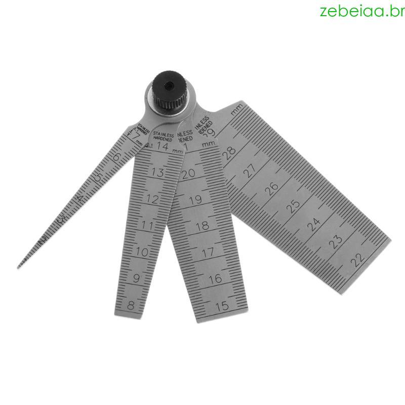 Zebeia Conjunto Medidor Cônico Soldagem Durável 0-29mm Aço Inoxidável Para Régua Profundidade Cunha Ferra