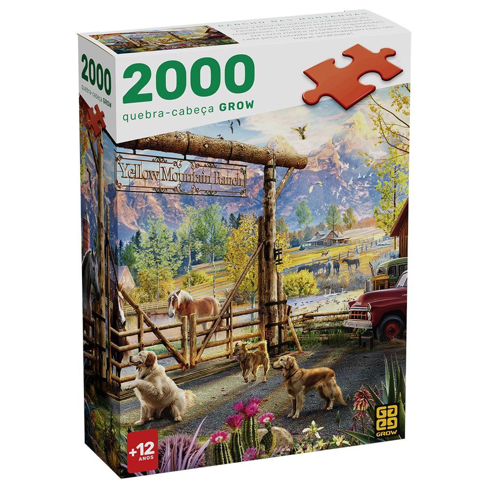 Quebra-cabeça 2000 peças Rancho nas Montanhas Grow em Oferta na Shopee