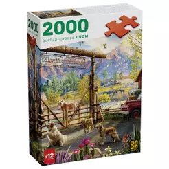 Quebra-cabeça 2000 peças Rancho nas Montanhas Grow