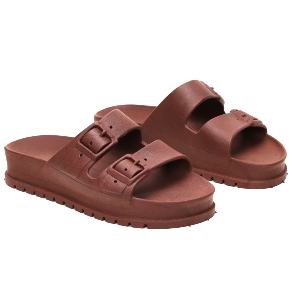 Chinelo Sandália Birken Alto Papete Feminina Slide Ortopédica Antiderrapante Duas Fivelas Leve Confortável confortavel