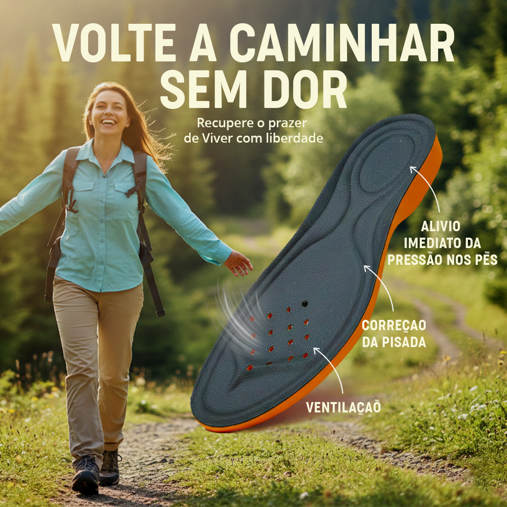 Palmilha em Gel Anatômica Ortopédica P.U Super Confortável P/ Esporão e Dores Nos Pés ENVIO IMEDIATO