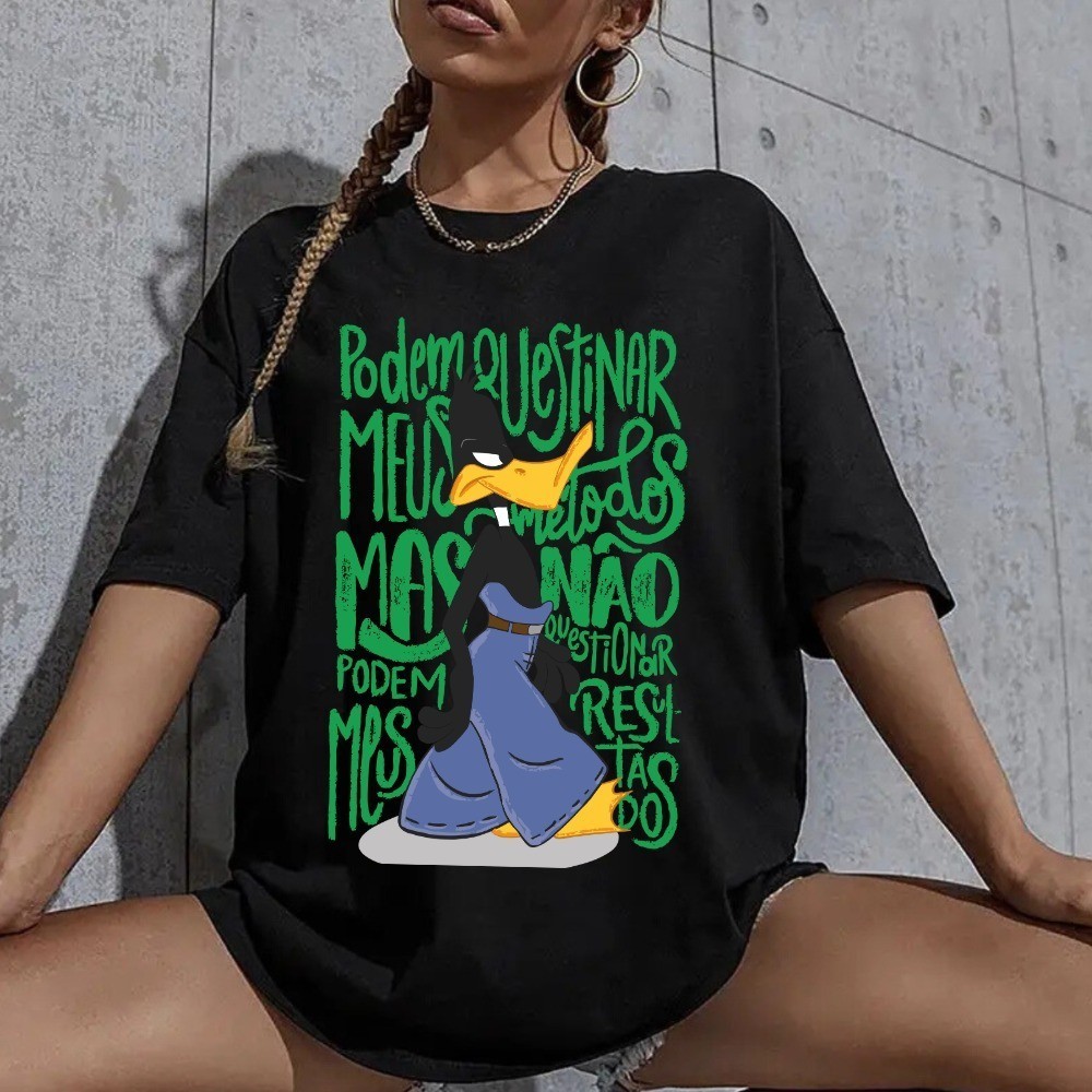 Camiseta Oversized Patolino de Calça em Algodão Diversas Cores Modelo Unissex Streetwear