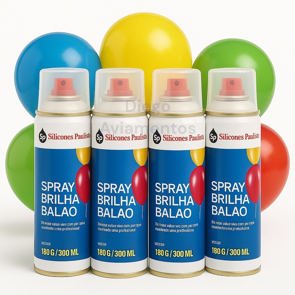 Kit Brilha Balão Spray Bexiga Festa Buffet Festa 300ML Decoração em Oferta na Shopee