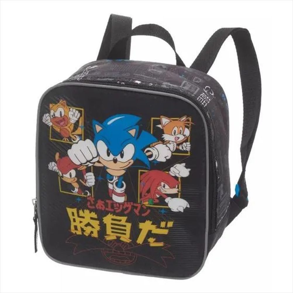 Lancheira Térmica Sonic Go Fast Com Alças de Costas e Mãos Escolar Lanches Frescos