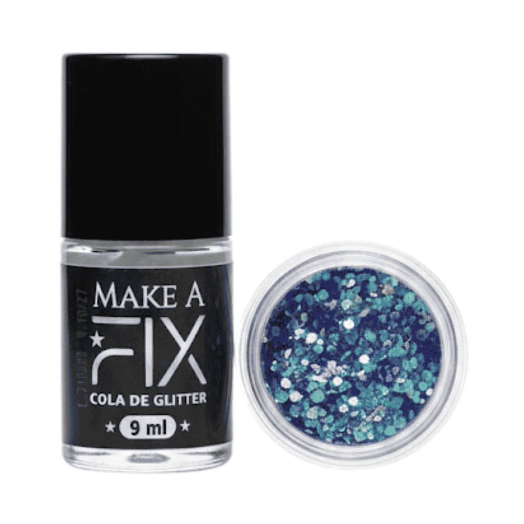 Glitter Roxo Sereia + Cola Make A Fix