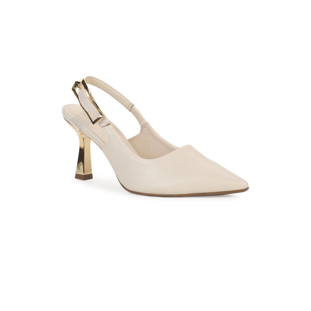 Scarpin Slingback Bebecê Salto Geométrico com Fivela · foto 2
