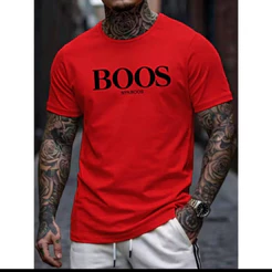 Camiseta Masculina Blusa 100% Algodao Camisa Gola Redonda Malha Premium VERMELHA