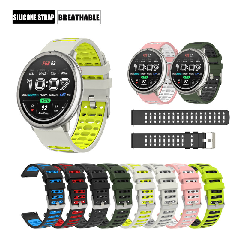 Pulseira De Silicone Esportiva Da Moda Com Faixas De 20 Mm Para Huami Amazfit Active/Active2/Active3 Premium