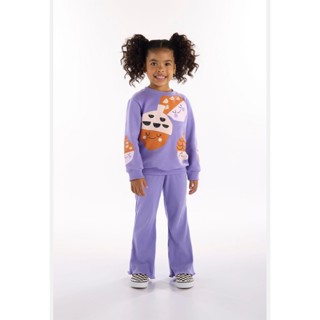 Conjunto Infantil Jardim Secreto Feminino com Blusão e Calça Três e Já em Oferta na Shopee