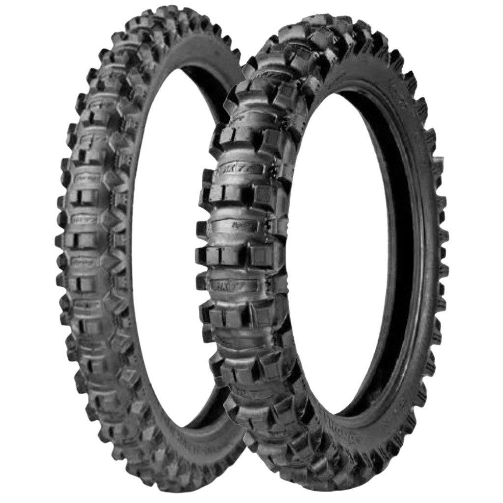 KIT PNEU DE MOTO 80/100-21 + 120/90-19 BORILLI MEDIUM SOFT MX77