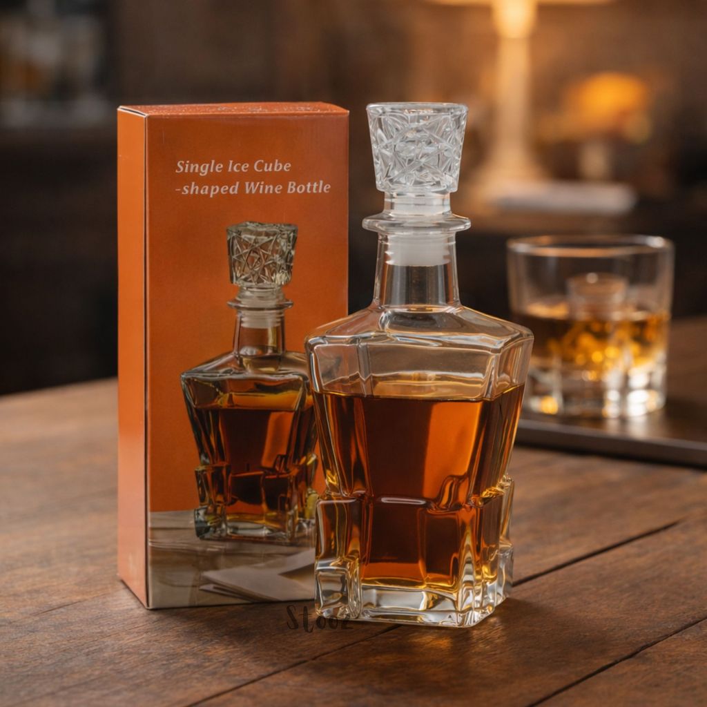 1 2 ou 4 Licoreira Garrafa Vidro 650ml Whisky Licor Tampa Retro Vidro PRESENTE WISKY atacado pai marido namorado — imagem 2 de 2