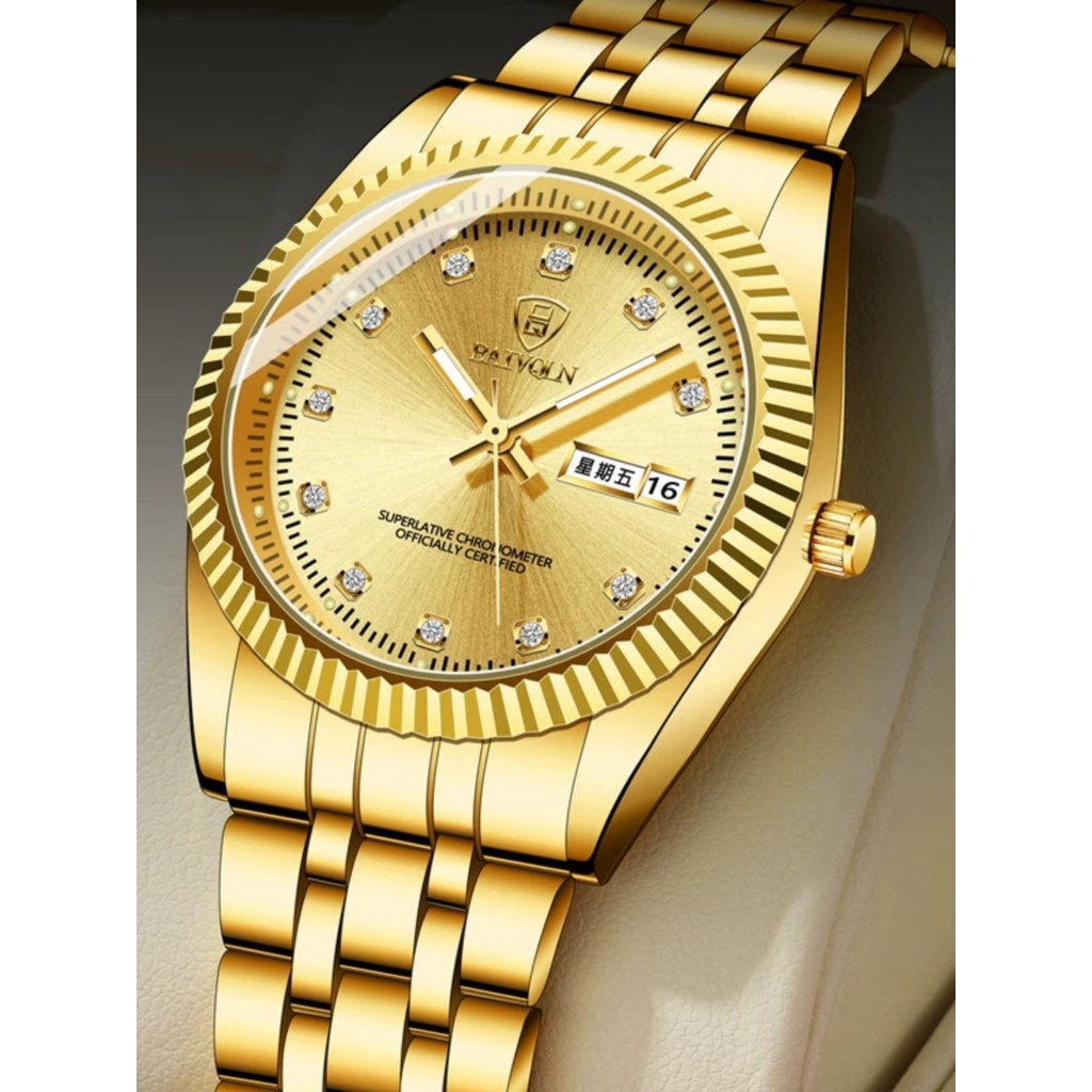 relogio feminino luxo relogio feminino Relógio genuíno masculino relógio de ouro suíço casal relógio de meia-idade idoso