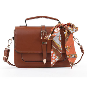Bolsa transversal feminina, com lenço, bolsa de ombro, bolsa feminina de tamanho médio com alça de ombro