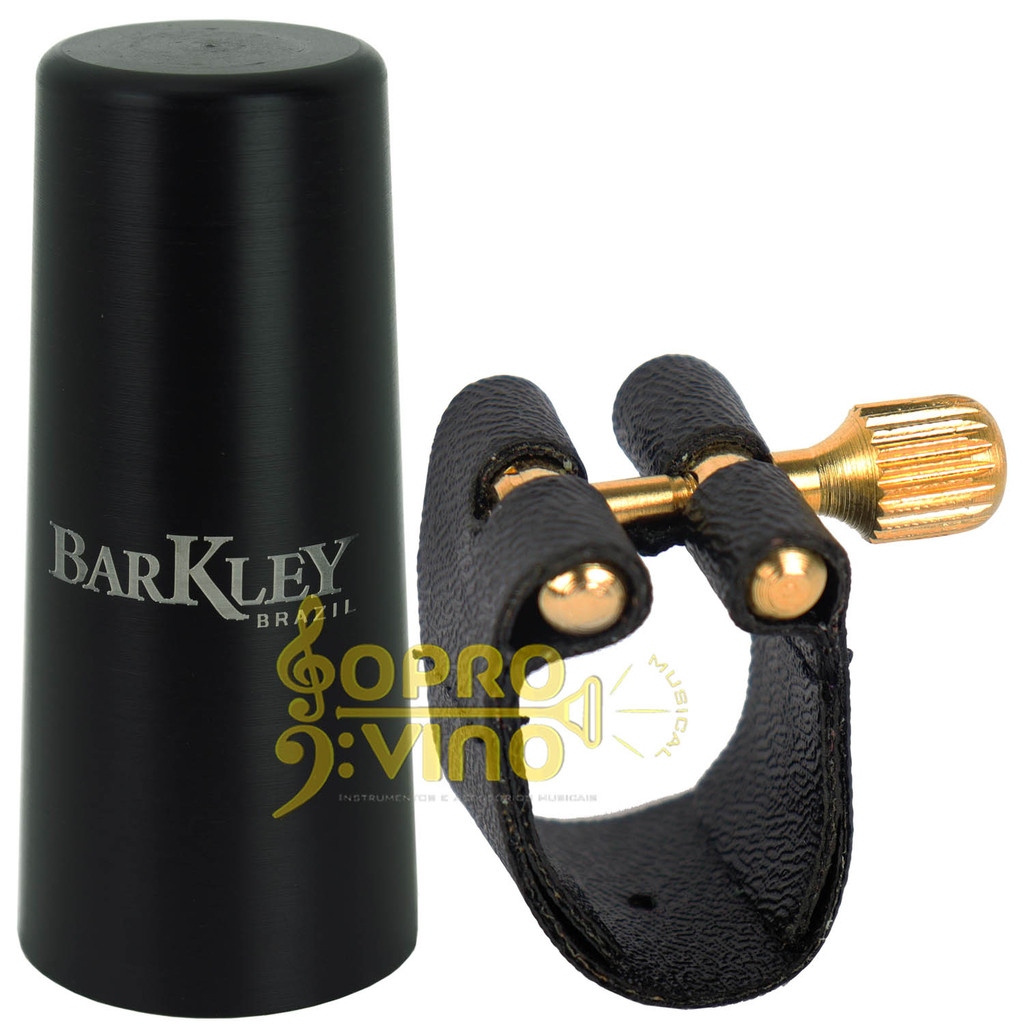 Abraçadeira Couro Sintético p/ Sax Barítono Boquilha Massa Barkley Cód. ABTOBSR2 ( Sem Ressonador)