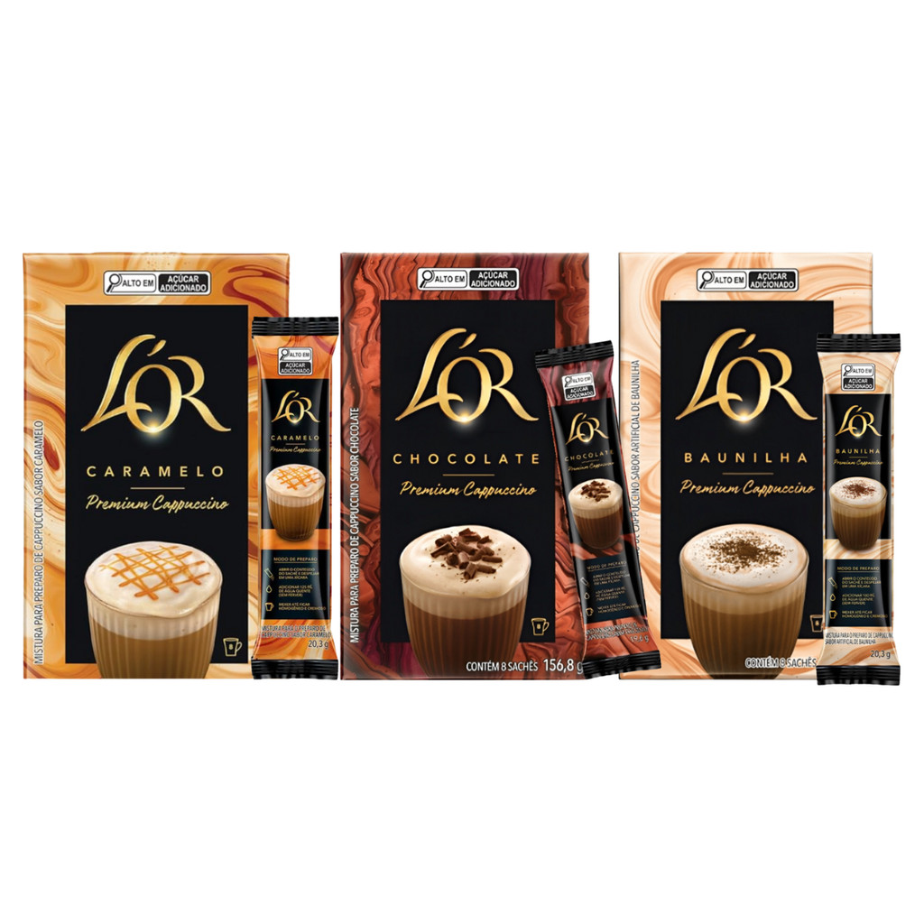 Kit Cappuccino Sabores Selecionados Stick Lor - 24un