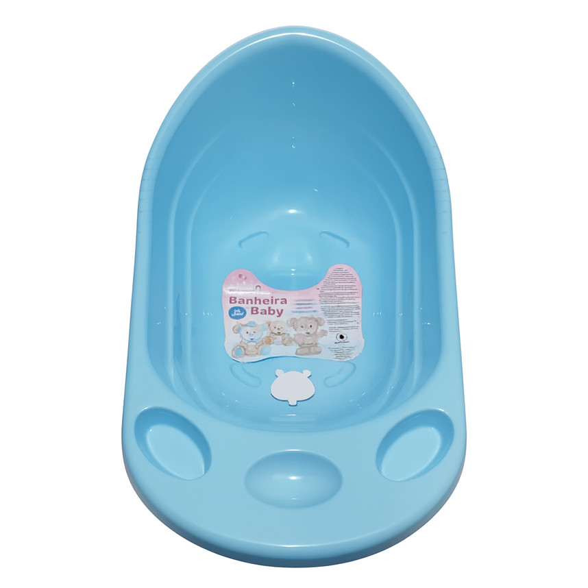 Banheira Bebê Monte Líbano Azul 24 Litros em Oferta na Shopee
