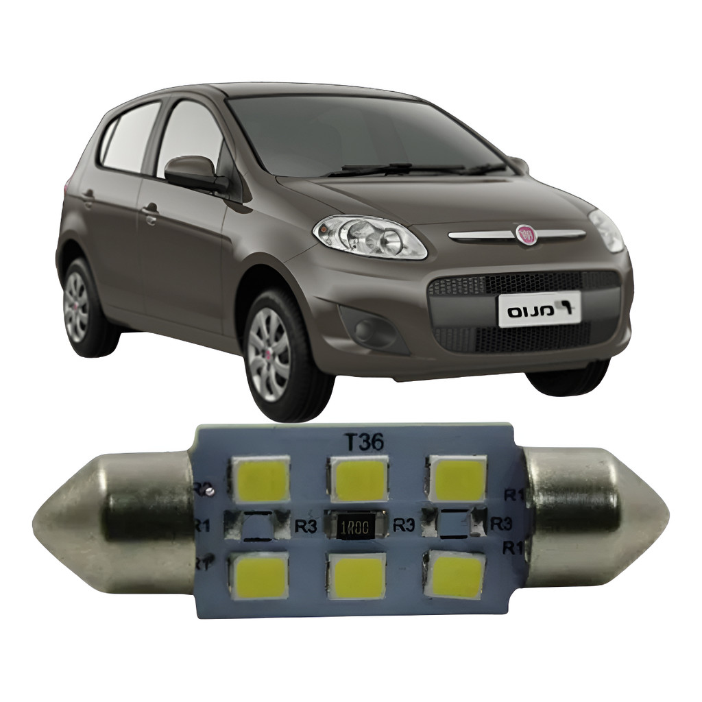 Lampada Led Torpedo Placa/teto/porta Luva Fiat Palio 19