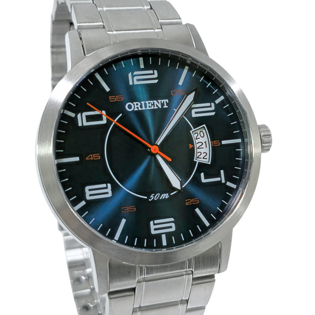 Relógio Orient Analógico Masculino Prateado MBSS1381 D2SX