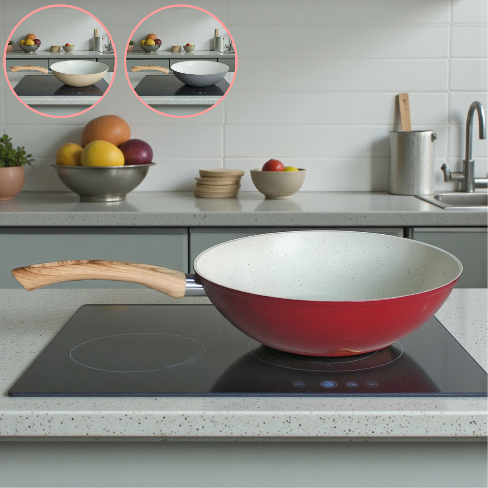 Imagem Frigideira Wok Indução Antiaderente 28cm Profissional