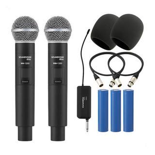 Microfone Duplo Soundvoice Solus Mm120d Estudante Estudio Preto