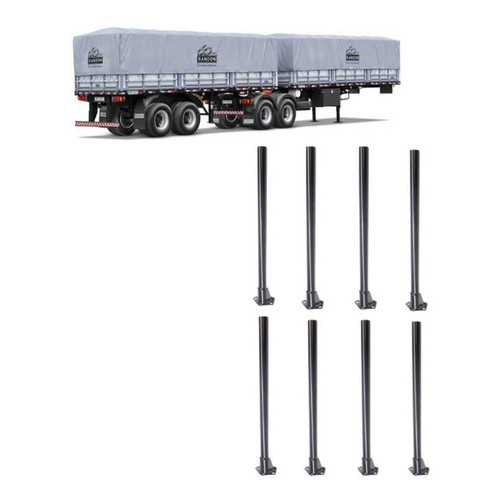 Kit 8 Varão Suporte Paralama Carreta Randon Bitrem