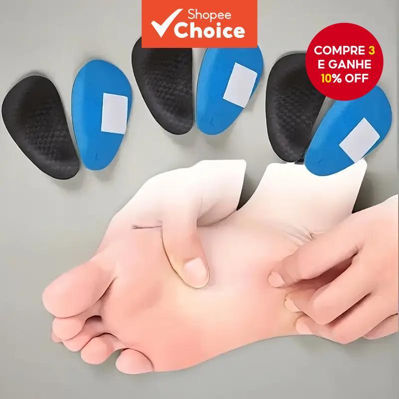  Almofadas de arco para pés, almofadas de gel macio para suporte de arco, palmilhas para arco para homens e mulheres,
