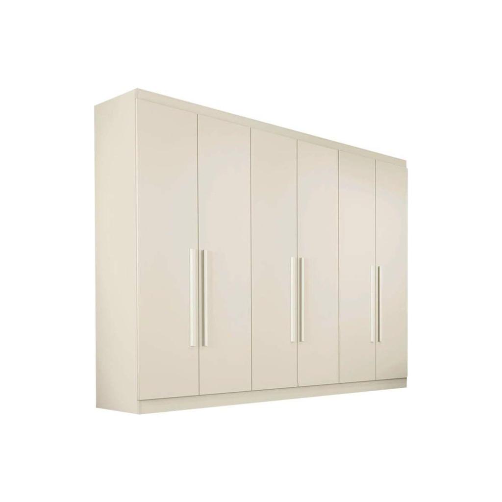 Guarda Roupa Casal 6 Portas e 6 Gavetas Oslo Off White - Europa em Oferta na Shopee