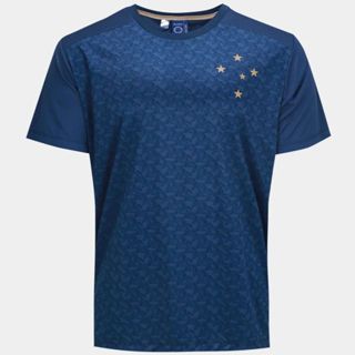 Camiseta Cruzeiro Impacto Masculina - Azul em Oferta na Shopee