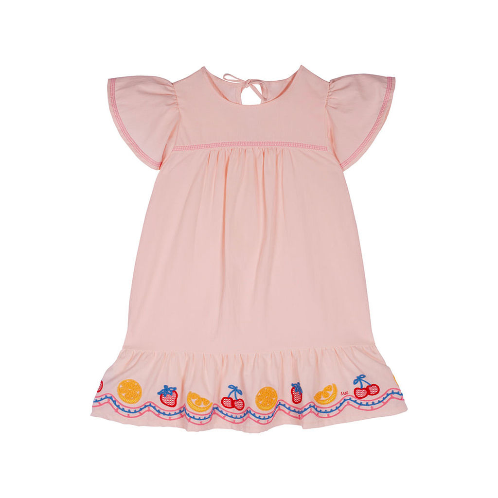 Vestido Manga Curta Tricoline Menina Marisol