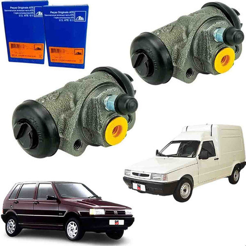 Par Cilindro De Roda Burrinho De Freio Traseiro Fiat Fiorino Uno Elba 1984 A 1992 em Oferta na Shopee