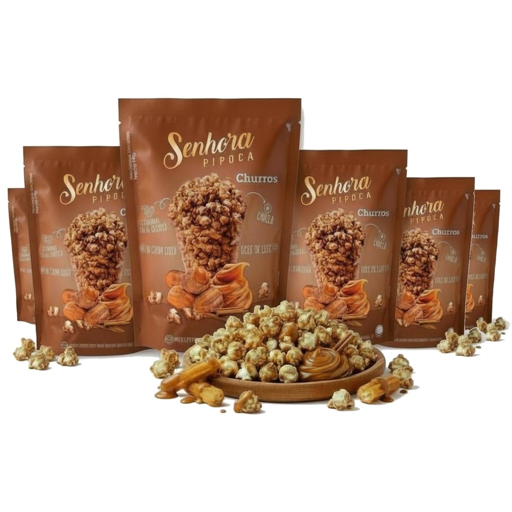 Kit c/ 6und Pipoca Gourmet Sabor Churros SENHORA 100g