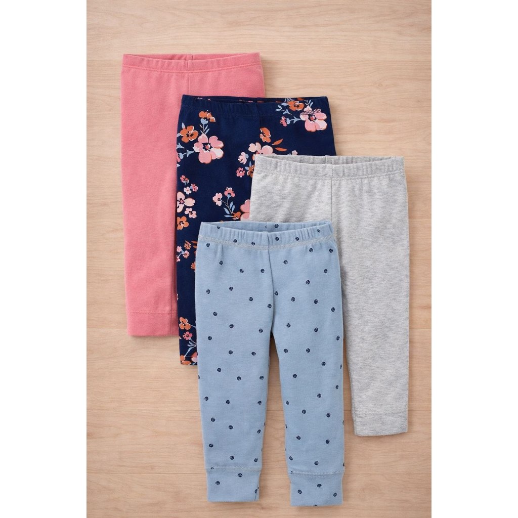 KIT 4 CALÇAS CARTER'S SIMPLE JOYS MENINA AZUL CLARO