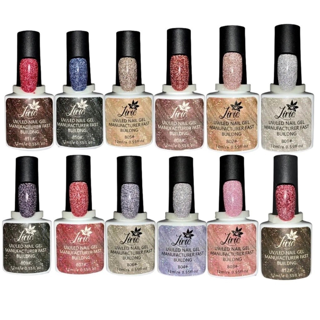 Kit 3 Esmalte em gel Reflexivo Lirio 12ml Unhas Nail Art em Oferta na Shopee