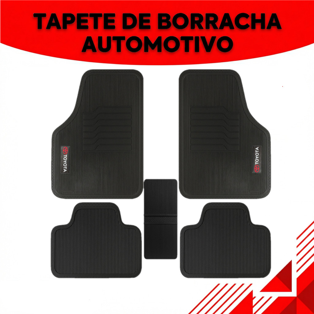 Jogo Tapete De Borracha Personalizado Toyota Hilux Crolla Etios Yaris 5 Peças em Oferta na Shopee