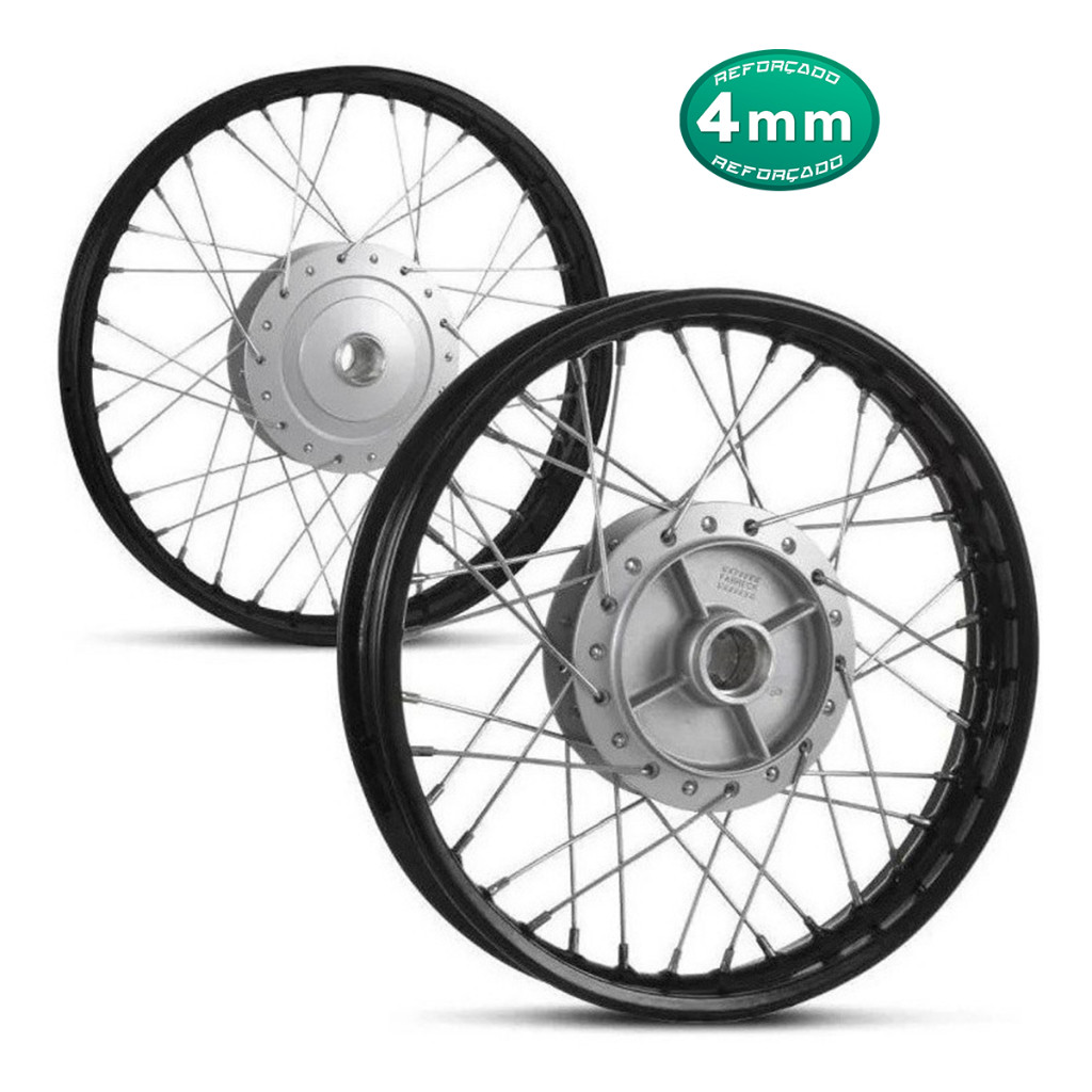 Par Aro Preto Roda Raio 4mm Titan Fan 150 2004 Á 2013 Start 160