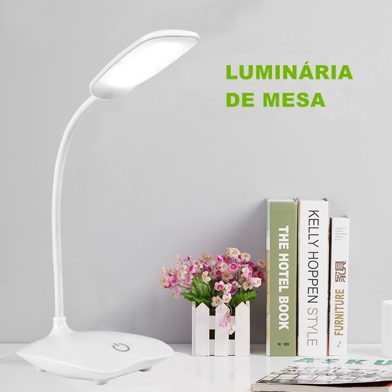 Luminária De Mesa Recarregável Flexível Sem Fio Led Leve Dobrável Portátil Leitura em Oferta na Shopee