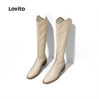 Lovito Botas Casuais Simples para Mulheres LFA103037 em Oferta na Shopee
