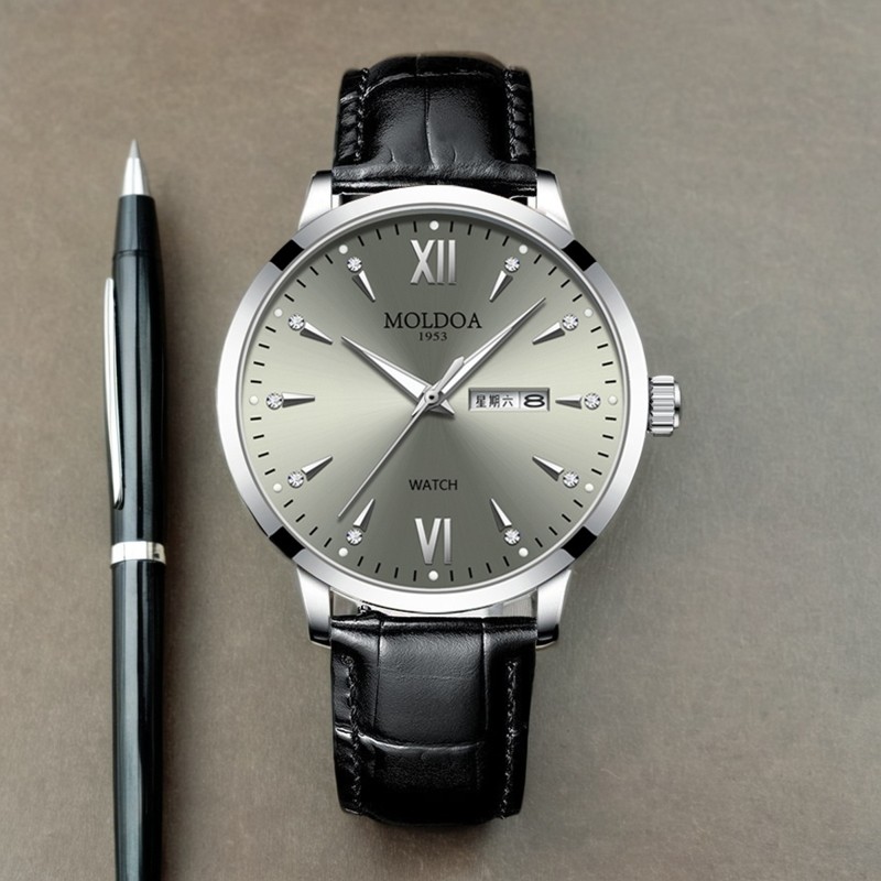 Relógio masculino automático calendário relógio de pulso luminoso relógio mecânico oco masculino banda de aço relógio ma