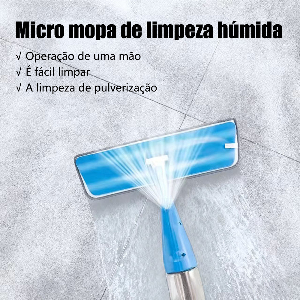 Kit Mop Spray Mágico Giratório com Reservatório Flash Limp Completo 1 Refil para Limpeza Eficiente e Completa em Casa em Oferta na Shopee